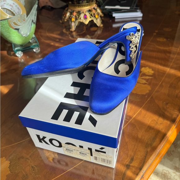 Koche women’s mules shoes Jeweled small heel a 40.0 USA Sz 10.0 - Picture 8 of 16